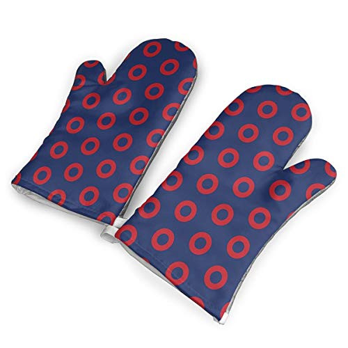 Da66jj Oven Mitts Phish Circles Oven Gloves 1pair of Non-Slip Heat Resistant Kitchen Gloves for Cooking Baking Grilling BBQ Potholders