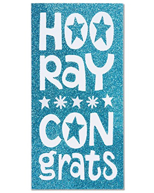 American Greetings Money Holder Congratulations Card with Glitter American Greetings Money Holder Congratulations Card with Glitter