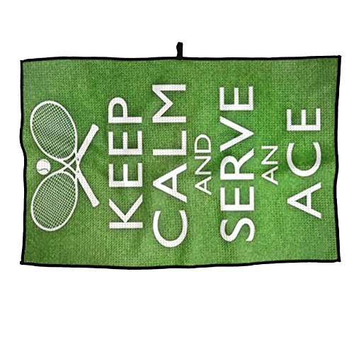 HXXuan Keep Calm and Ace Tennis Golf Towel Sports Towel Player Towel for Outdoor Activities