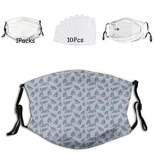 1 mask with 10 filters Activated carbon mask Facial decorations for adults Spring Season Arrangement Foliage Illustration Countryside