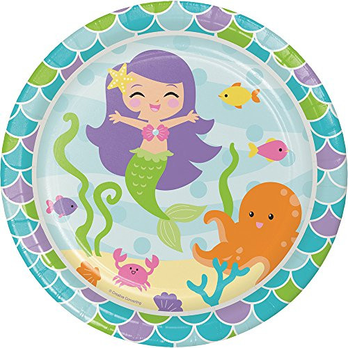 Creative Converting Mermaid Friends Paper Dinner Plates (8ct)