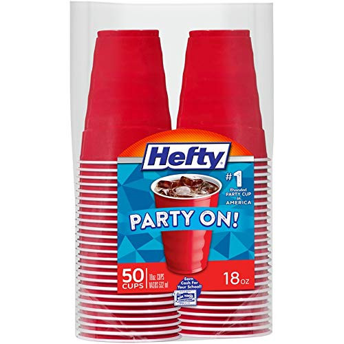 Hefty Red Plastic Party Cups - 18 Ounce, 50 Count