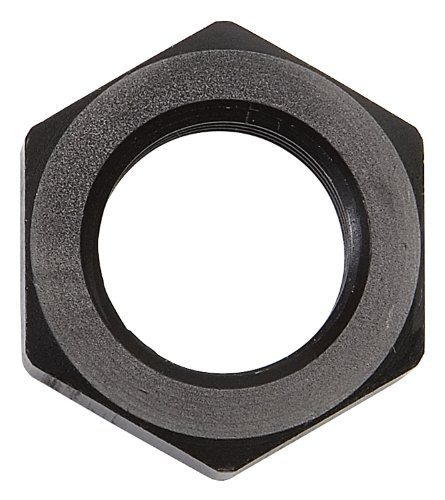Russell 661893 Black -6 AN 9/16" -18 Thread Size Bulkhead Nut