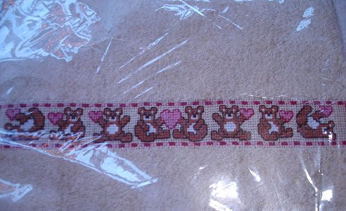 Country Teddy Towels Counted Cross Stitch Kit 1644
