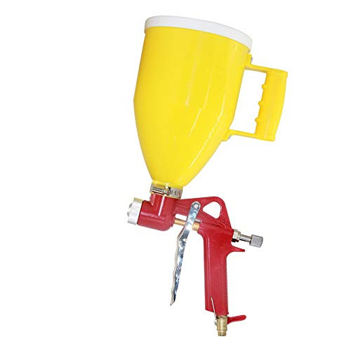 Joywayus Air Hopper Spray Gun with 4.0mm/6.0mm/8.0mm Nozzle Paint Texture Drywall Painting Sprayer Yellow 0.79 Gallon -3 L- Straight