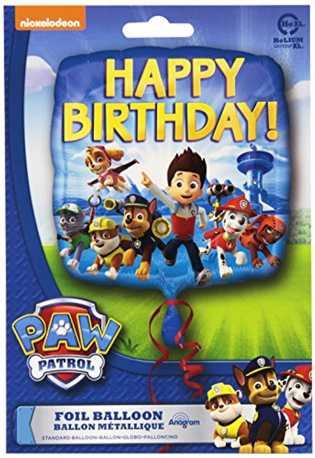 Anagram International HX Paw Patrol Happy Birthday Packaged Party Balloons, Multicolor Anagram International HX Paw Patrol Happy Birthday Packaged Party Balloons, Multicolor