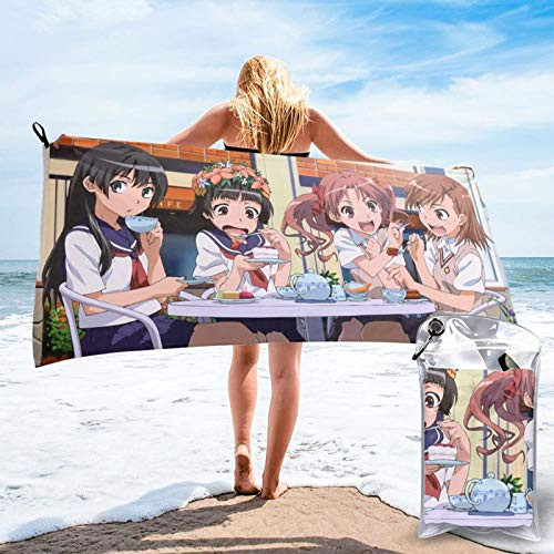 A Certain Scientific Railgun Beach Towels Microfiber Towel Quick Dry Towel for Swimming Beach Gym Bath Towel -27.5 inch x55-