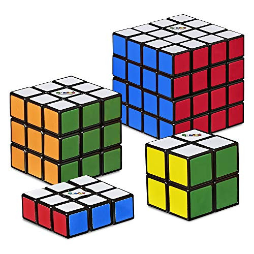 Hasbro Gaming Rubiks Solve The Cube Bundle 4 Pack Original Rubiks Products Toy for Kids Ages 8 and Up -Amazon Exclusive-