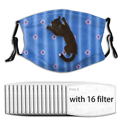 Cat Flowers Curtain Creative Funny Pm2.5 Fives-Layer Non-Woven Fabric Meltblown Fabric 16 Replaceable Filter Elements