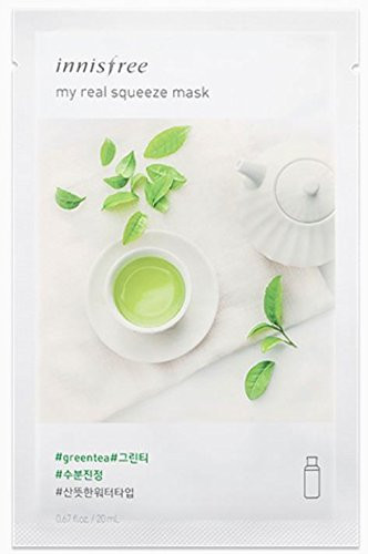 2017 Latest Innisfree My Real Squeeze Mask  Green Tea 20ml 15pcs