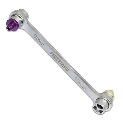FIRSTINFO Brake Fluid Clutch Bleeder 6 Point Double-End Wrench 9mm  and  10mm for Brake Bleeding  and  Hydraulic Clutch Systems