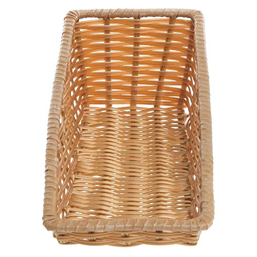 Tapered Storage Basket, Natural Color, Rectangular - 7 1/2"L x 20"D x 1 1/2" to 6"H