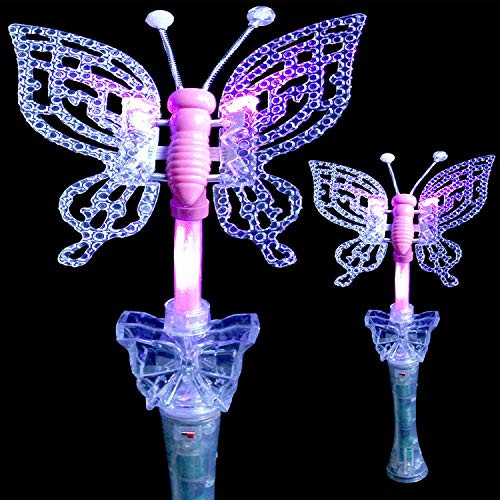 Fun Central LED Light Up Colorful Butterfly Wand for Kids with Sound - Glow Wand for Princess Party Supplies Fun Central LED Light Up Colorful Butterfly Wand for Kids with Sound - Glow Wand for Princess Party Supplies