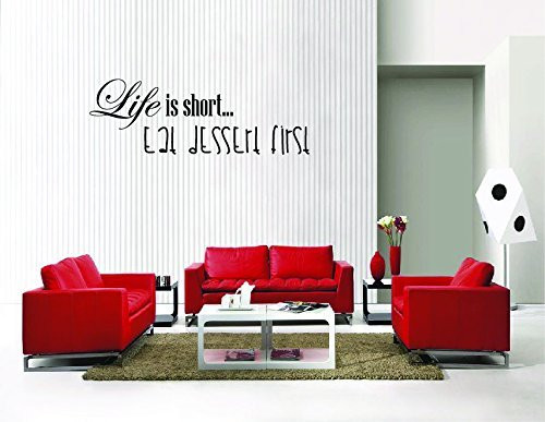 Blinggo Life Is Short removable Vinyl Wall Decal Home Dicor