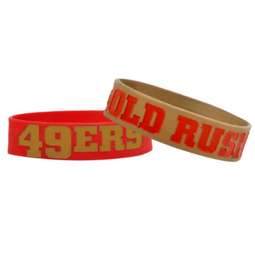 FOCO NFL San Francisco 49ers Bulk Bandz Bracelet 2-Pack