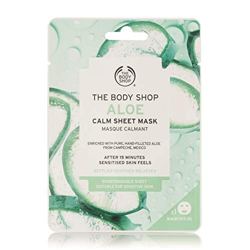 The Body Shop Aloe Calm Hydration Sheet Face Mask, 0.6 Fl Oz (Vegan) The Body Shop Aloe Calm Hydration Sheet Face Mask, 0.6 Fl Oz (Vegan)