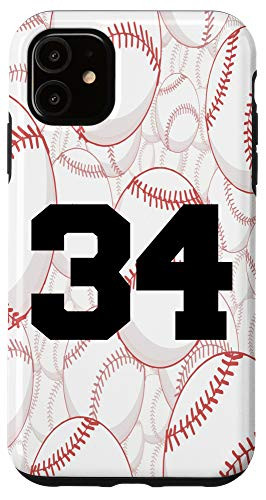 iPhone 11 Baseball Case Number 34 Thirty Four Case