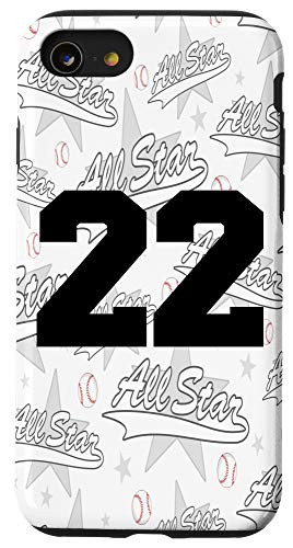 iPhone SE (2020) / 7 / 8 Baseball Case Number 22 Twenty Two Gift Case