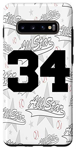 Galaxy S10Plus Baseball Case Number 34 Thirty Four Gift Case