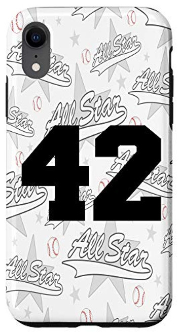 iPhone XR Baseball Case Number 42 Forty Two Gift Case