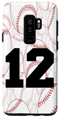 Galaxy S9Plus Baseball Case Number 12 Twelve Case