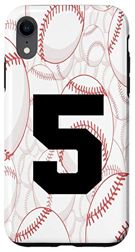 iPhone XR Baseball Case Number 5 Five Case