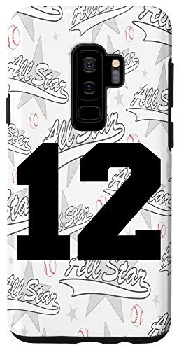 Galaxy S9Plus Baseball Case Number 12 Twelve Gift Case