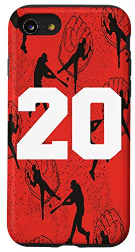 iPhone SE (2020) / 7 / 8 Baseball Case White Number 20 Twenty Case