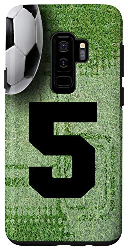 Galaxy S9Plus Soccer Case Black Number 5 Five Case