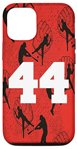 iPhone 12/12 Pro Baseball Case White Number 44 Forty Four Case