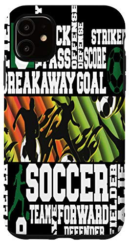 iPhone 11 Soccer Number 8 Eight Pattern Decor Black Case
