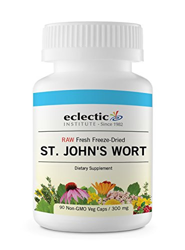 Eclectic St. John's Wort 300 Mg Freeze Dried Vegetables, Pink, 90 Count