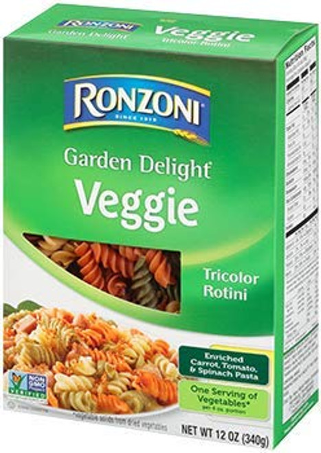 (3) boxes Ronzoni Garden Delight Veggie TRICOLOR ROTINI  12 oz per box