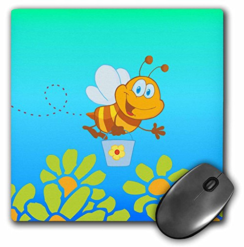 3D Rose"Happy Little Bumblebee" Matte Finish Mouse Pad - 8 x 8" - mp_56831_1 3D Rose"Happy Little Bumblebee" Matte Finish Mouse Pad - 8 x 8" - mp_56831_1