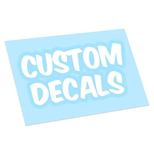 Custom Text Vinyl Decal Sticker - Make Your Own Personalized Decals - Car/Window/Laptop/Bottle/Glassware/Wedding/Business - Any Text