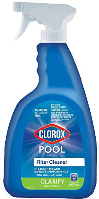 Clorox Pool and Spa 57032CLX Pool and Spa Filter Cleaner, 1-Quart