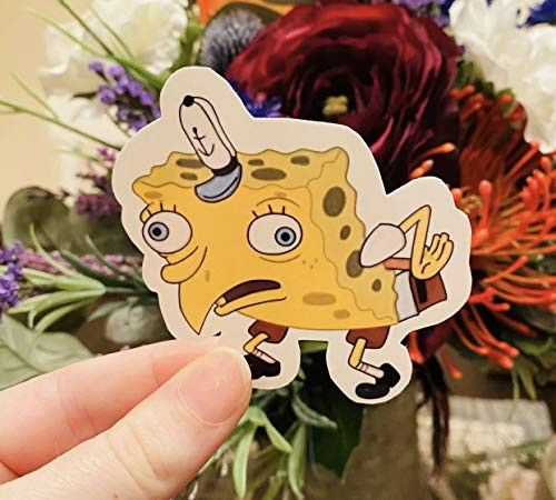 Spongebob Mocking Meme Sticker - Mocking Spongebob - Spongebob Meme Sticker - Spongebob Decal - Spongebob Meme - Spongebob Chicken