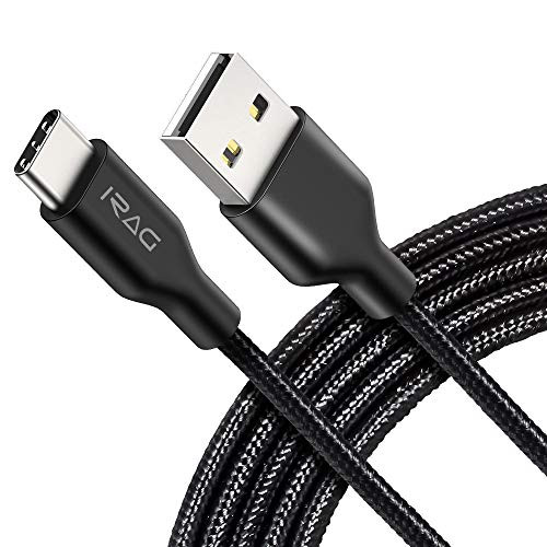 iRAG USB C to A Charger Cable for Samsung Galaxy Note 9/8/S10/S10 Plus/S10E/S9/S9 Plus/S8/S8 Plus-56k 6 Feet Braided Type C to A Fast Charge Charging Cord