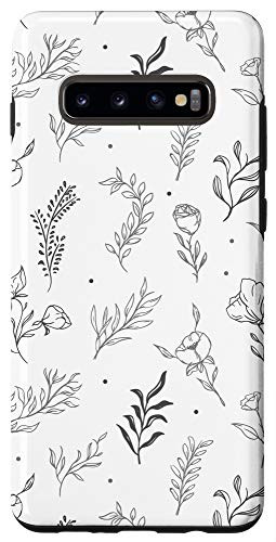 Galaxy S10Plus Plants Flowers Minimal Rose Pattern Garden Simple Florals Case