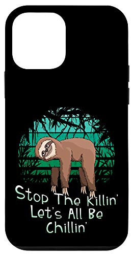 iPhone 12 mini Retro Sunset Jungle l Climate Protection Chiller Sloth Case