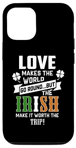 iPhone 12/12 Pro Love Makes The World Go Round Funny Irish Shamrocked Gift Case