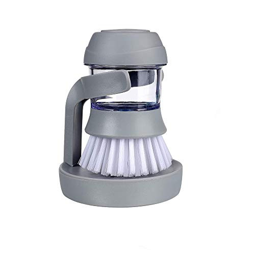 Genrics Soap Dispensing Palm Brush Kitchen Brush for Dish Pot Pan Sink Cleaning Mini Scrub Brush with Stand Scrub Brush for Dishes Scrub Brush with Soap Sink Brushes for Kitchen Genrics Soap Dispensing Palm Brush Kitchen Brush for Dish Pot Pan Sink Cleaning Mini Scrub Brush with Stand Scrub Brush for Dishes Scrub Brush with Soap Sink Brushes for Kitchen