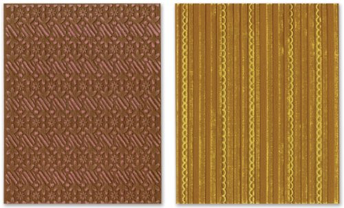 Sizzix Textured Impressions Embossing Folders 2PK - Peppermint Twists  and  Scallops Set by BasicGrey