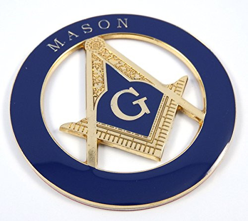 Mason Masonic Blue Round 3" auto Emblem Metal car Decal MAS20