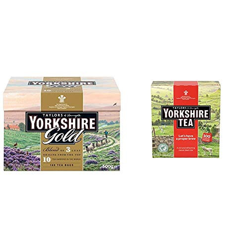 Taylors of Harrogate Yorkshire Gold, 160 Teabags  and  Yorkshire Red, 100 Teabags