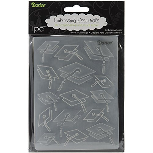 Darice Embossing Folder, 4.25 by 5.75-Inch, Graduation Hat Background by Darice