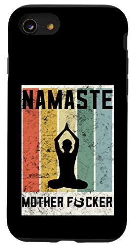 iPhone SE (2020) / 7 / 8 Retro Yoga Lovers Gift Ideas Namaste Mother F Let That Shit Case