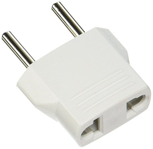 Ckitze Round White USA to Europe/Asia/Africa Travel Power Plug Adapter