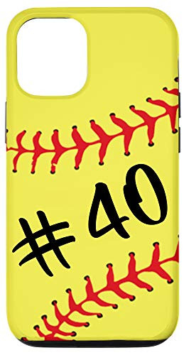 iPhone 12/12 Pro Softball Player  40 Jersey Back No 40 Number Sport Gift Case