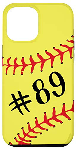 iPhone 12 Pro Max Softball Player 89 Jersey No  89 Uniform Number Ball Gift Case